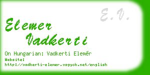 elemer vadkerti business card